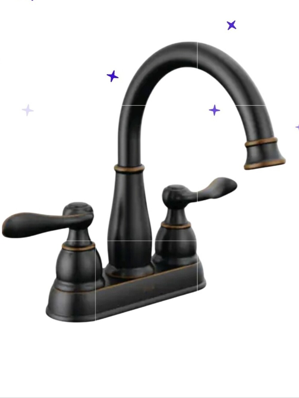 Delta Windemere Centerset Bathroom Facet 25896LF-OB Oil Rubbed Bronze Facet 4"